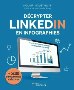 livres réseaux sociaux de Mounir Moustahlaf du titre : Décrypter linkedin en infographies
