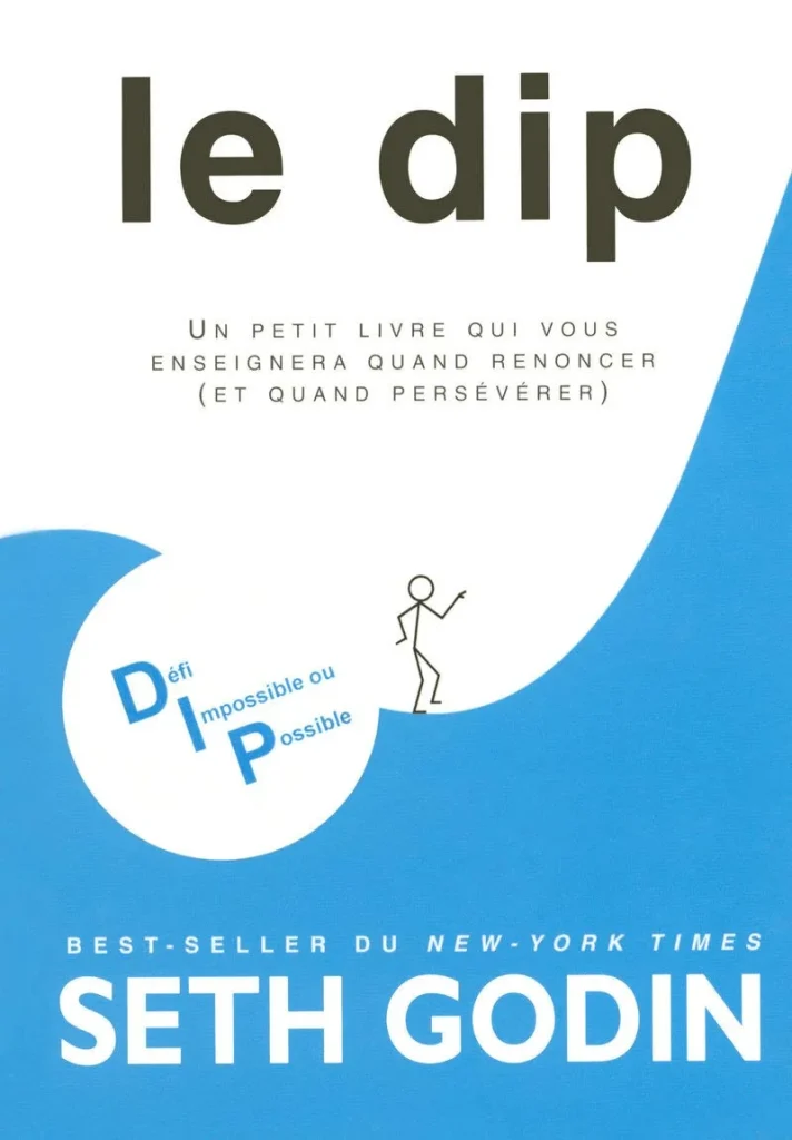 livres de Seth Godin du titre : Le dip, un petit livre qui vous enseignera quand renoncer (et quand persévérer)