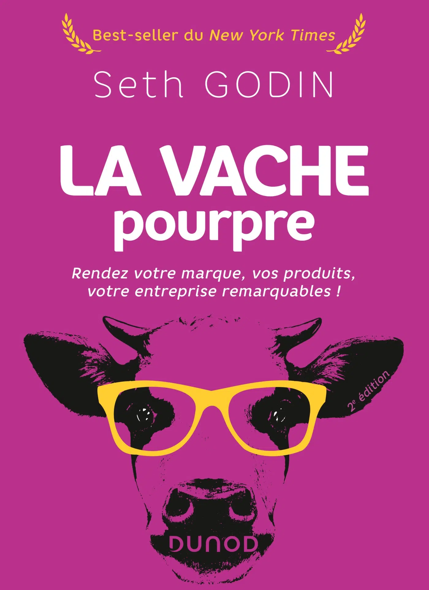Livres marketing de Seth Godin du titre : la vache pourpre, rendez votre marque, vos produits, votre entreprise remaquables !